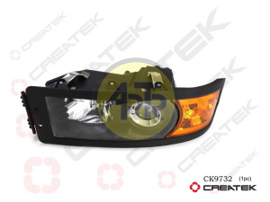 Фара левая стекло SHAANXI F2000 CREATEK